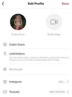 Change username tiktok