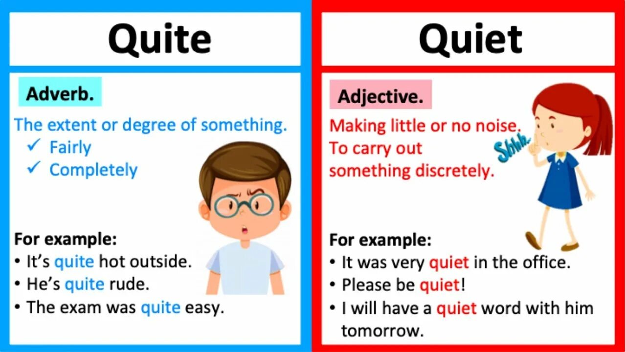 Quite meaning. Quiet quietly разница. quite quiet. quite quiet quit разница. различие слов quite quiet.