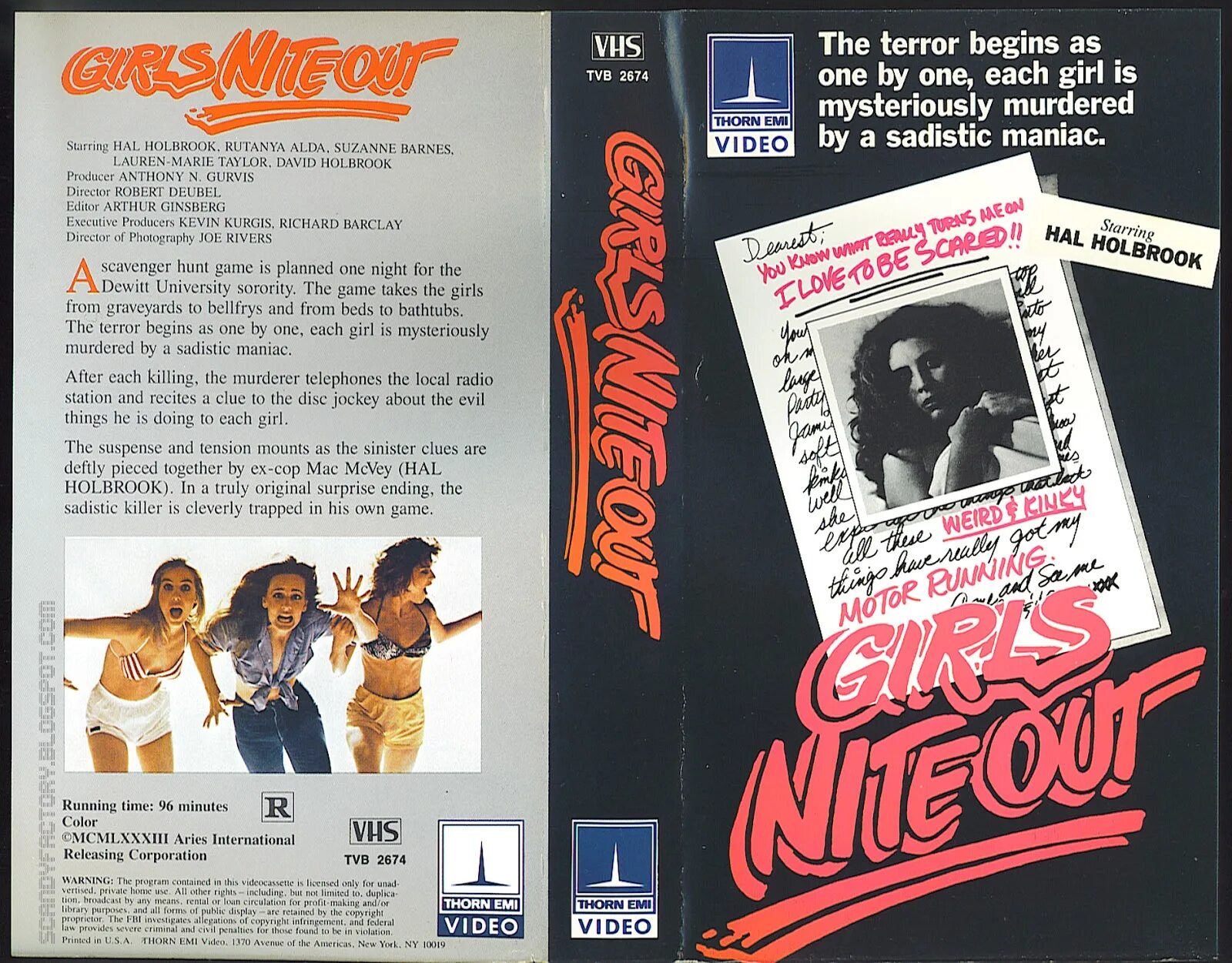 From planned ones. Girls Nite out (the Scaremaker) (1982). Way out 1982. Rutanya Alda.