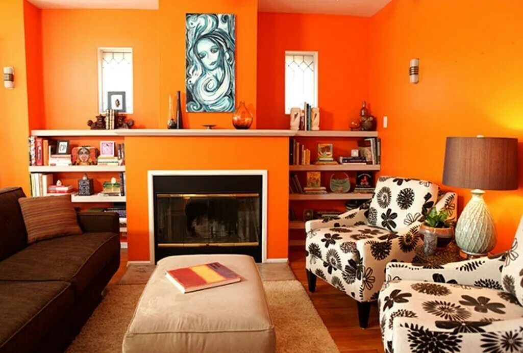 16 Easy DIY Christmas Decorations For Homemade Cheer Living room orange, Living 