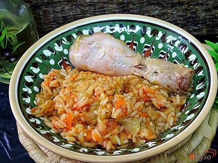 Тушеная курица с рисом