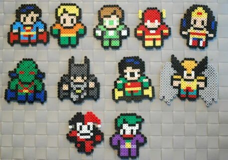 DC Comics perler bead sprites by srhgrc Boncuk El Sanatları, Boncuklu Desen...