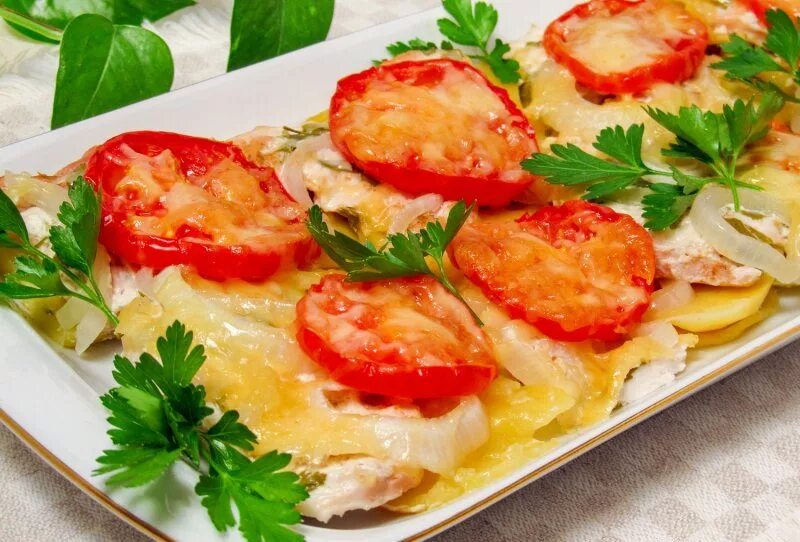 Рецепт филе курицы с помидорами