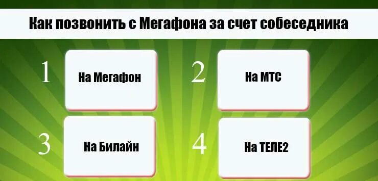 Мегафон звонит на мтс