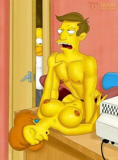 Sexy Milf Edna in hot cartoon porn (Tram Pararam) The Simpsons.