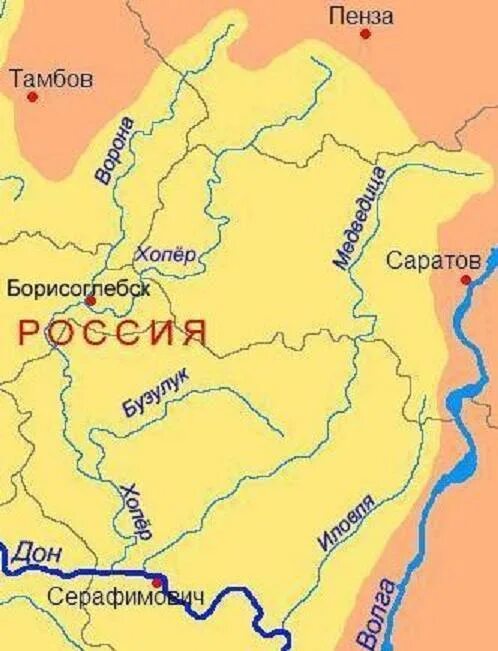 Река Хопер впадает в Дон на карте. Река Хопер на карте. Бассейн реки Хопер. Исток реки Хопер на карте России.