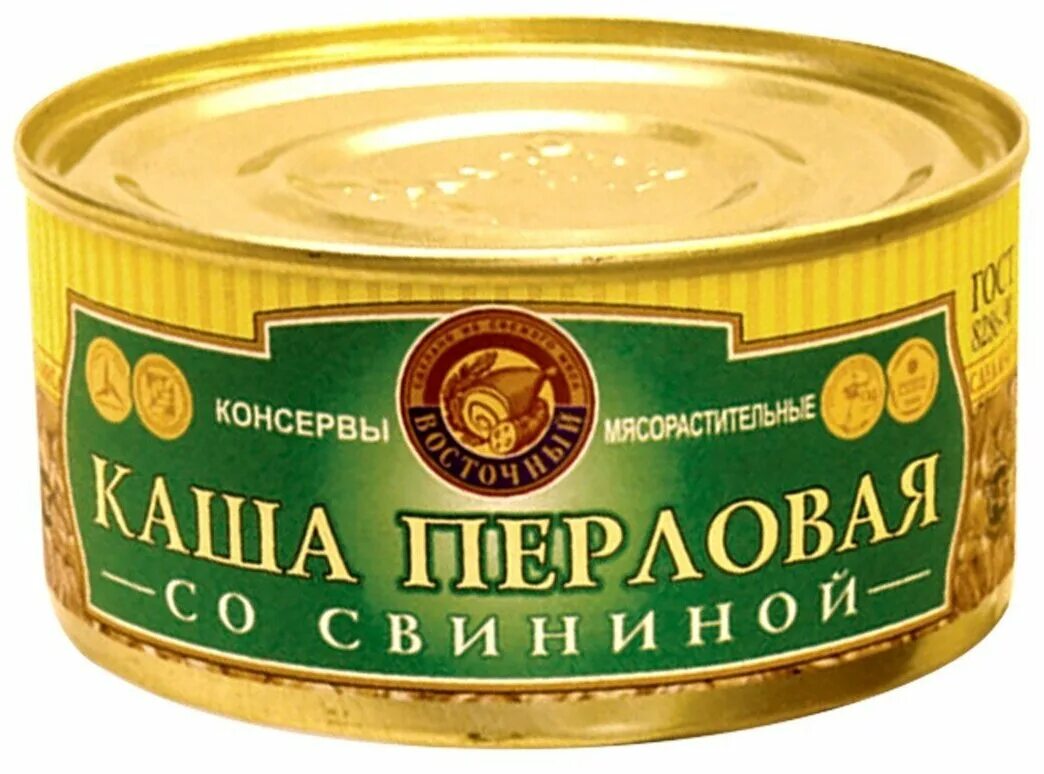 каша перловая с мясом консервы
