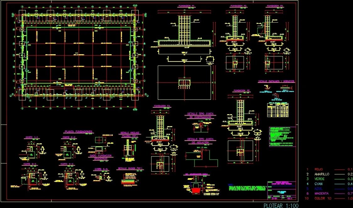 Фундаменты dwg