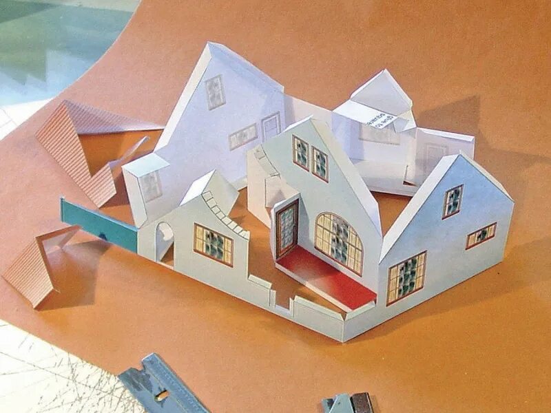 Дом из бумаги. Домики из макетного картона. Моделирование домов из бумаги. Макетирование домов.
