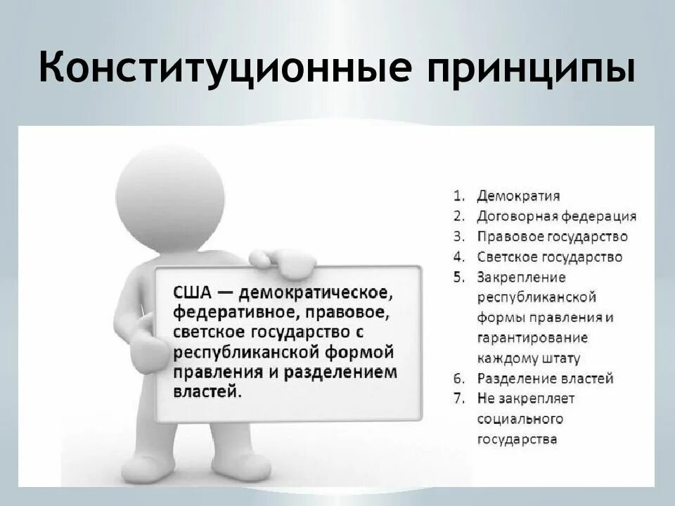 Какая конституция какая демократия. Конституционные принципы. Основные конституционные принципы США. Конституц принципы. Конституциональные принципы.