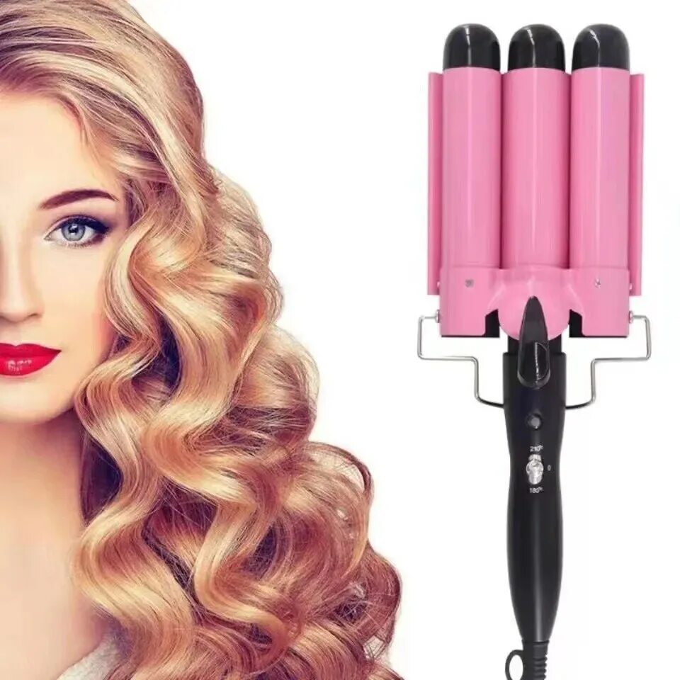 Тройная плойка - Gemei-Triple Wave. Professional Hairdressing тройная плойка. Плойка hair Curler. Riwa плойка тройная. Плойка для профессиональной завивки