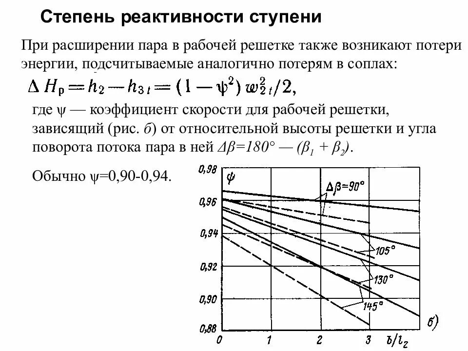 Коэффициент потерь энергии в сопле. Коэффициент скорости сопловой решетки. Коэффициент скорости сопла. Коэффициент потерь энергии в рабочей решетки. Расширенный пар