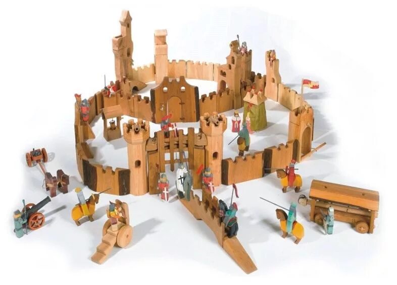 Деревянный конструктор Plan Toys &quot;Рыцарский замок&quot;. Конструктор lthtdzyysq &quot;Рыцарский замок&quot;. Деревянный замок для детей