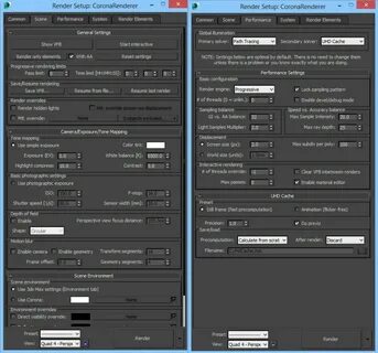 Rendering setup