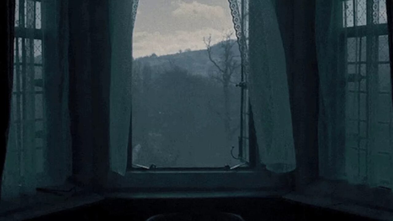 Окно с занавеской gif. Окно ночью. Мрачное окно. Комната с открытым окном. The window last night