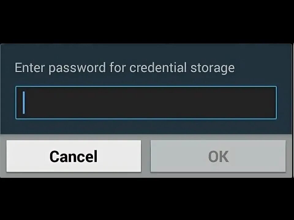 Credential storage