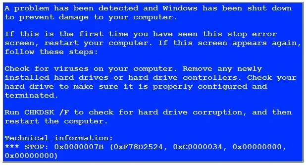 Ошибка виндовс 7 синий экран смерти. Синий экран ошибка 0x0000007b. Синий экран смерти 0000007b. Синий экран смерти Windows 7 0x0000007b.