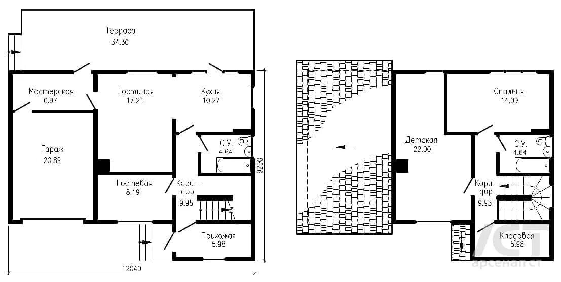 Планировка дома брянск Проект дома Bungalow 15