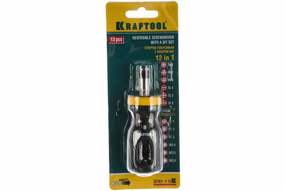 Kraftool 26161 h13. Отвертка реверсивная kraftool 12-в-1, с двусторонними битами 26161-h13. Kraftool 26160-h13. Набор отверток 10 предметов berger bg1063. Отвертка с битами 4 шт.