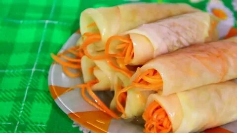 Рулетики с морковкой