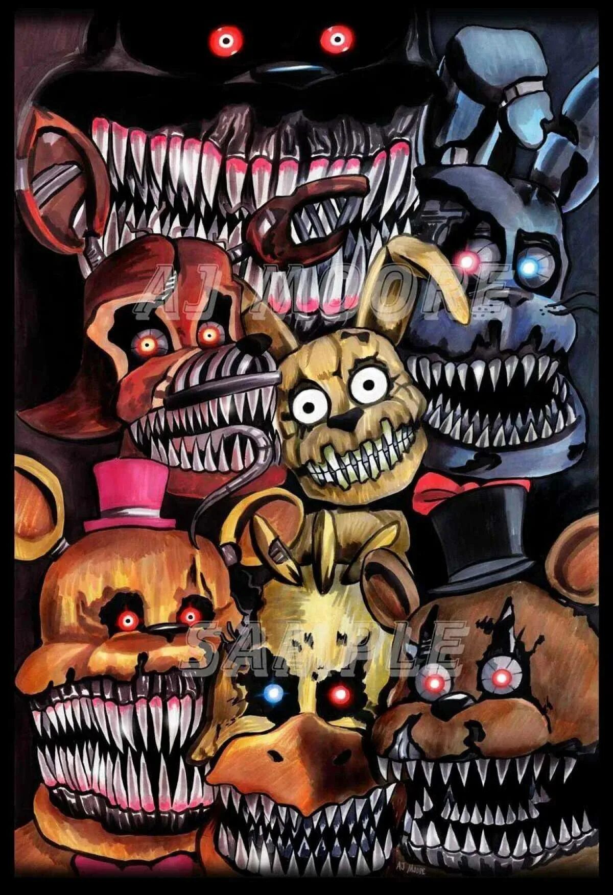 ФНАФ 4 Фредди кошмар. АНИМАТРОНИКИ ФНАФ 4 Фредди. FNAF 4 АНИМАТРОНИКИ. Аниматроники монстры