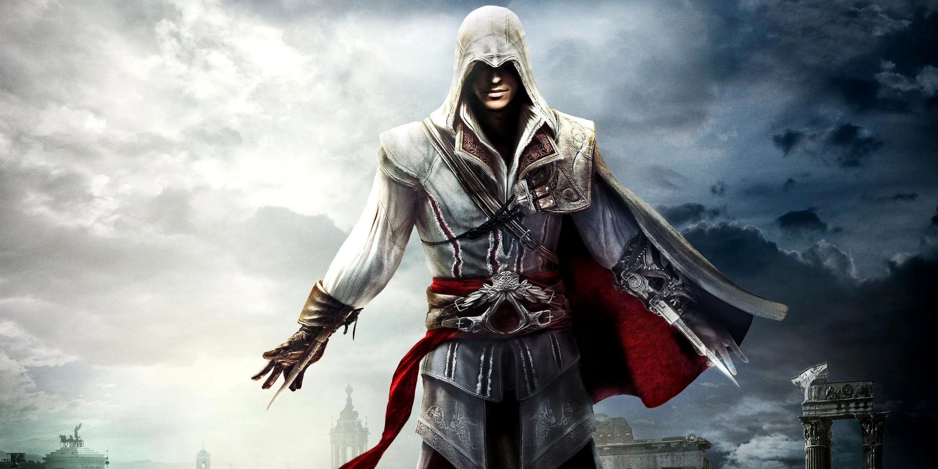 Ассасин крид человек. Assassin’s Creed the Ezio collection. Эцио Аудиторе де Ференце. Ассасин VR. Эцио Аудиторе Fortnite.