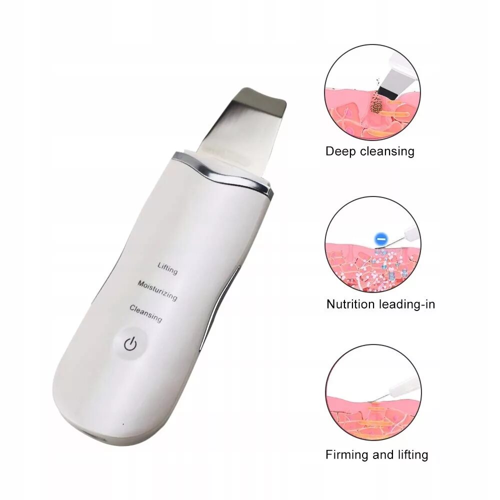 Аппарат для чистки лица Sonic Skin Scrubber. Ультразвуковая чистка Ultrasonic Skin Scrubber. Прибор для домашней чистки лица