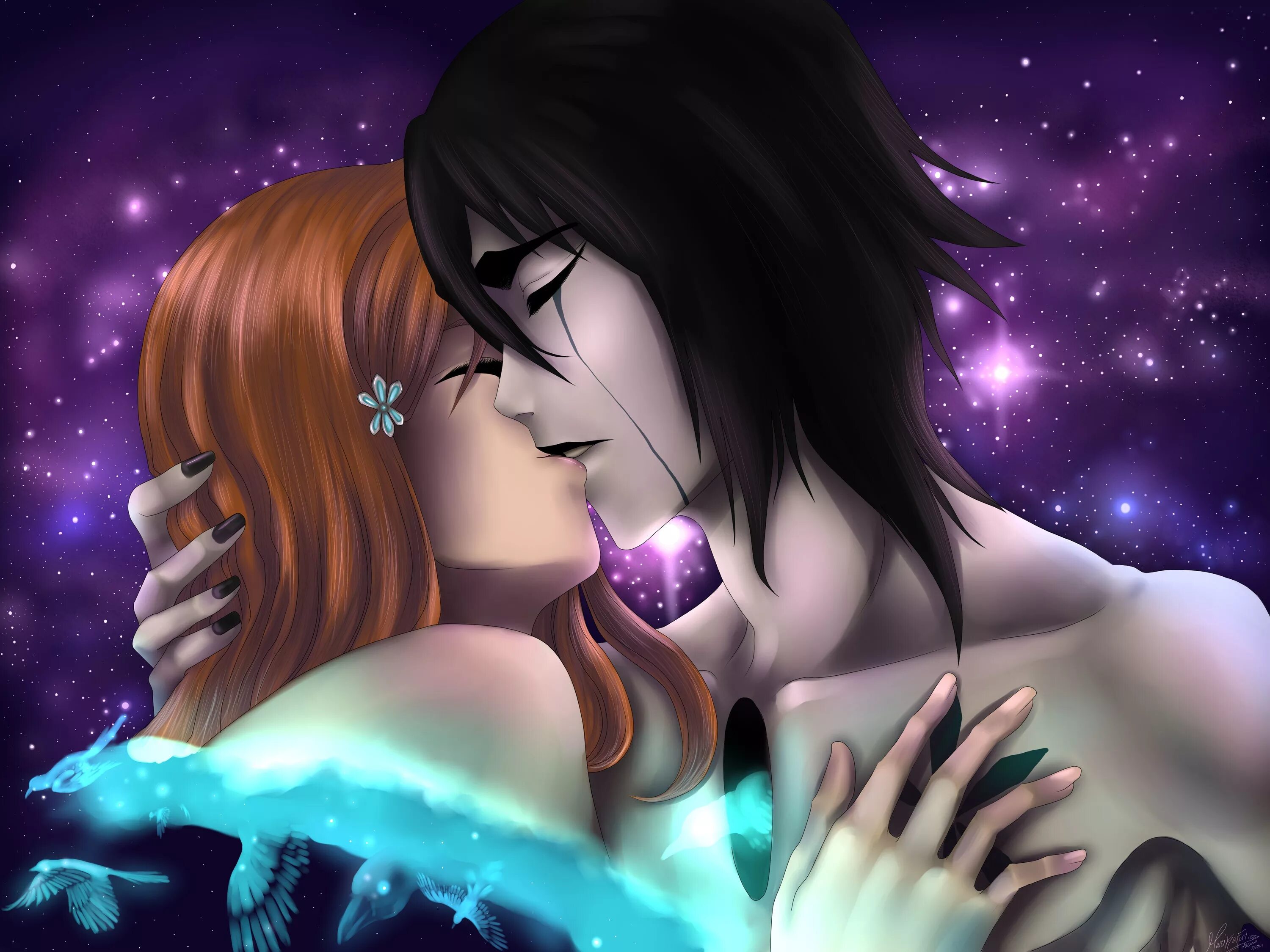 Vampyx kiss. Любовные арты. Поцелуй арт. Аниме поцелуй. Поцелуй фэнтези.