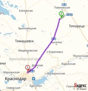 Васюринская на карте краснодарского