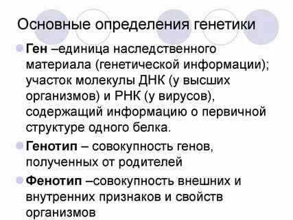 Генетический слово