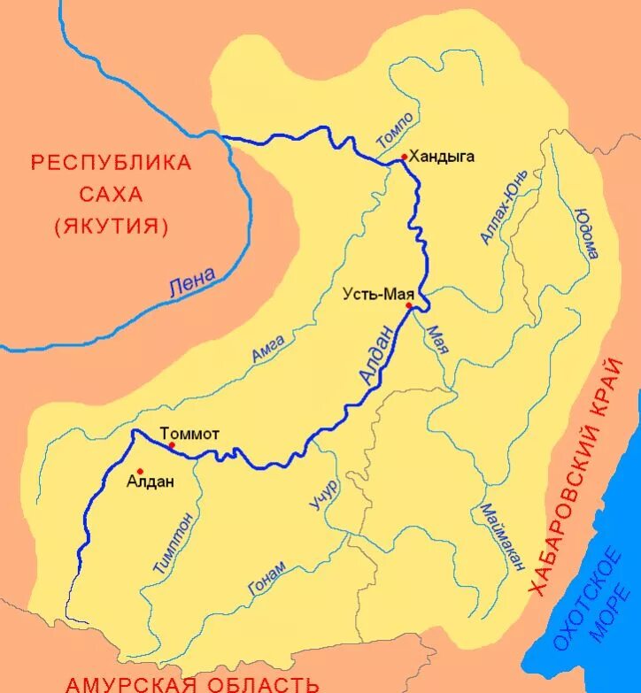 Бассейн реки Алдан. Река Алдан на карте. Бассейн реки Лена. Исток реки Алдан Алдан