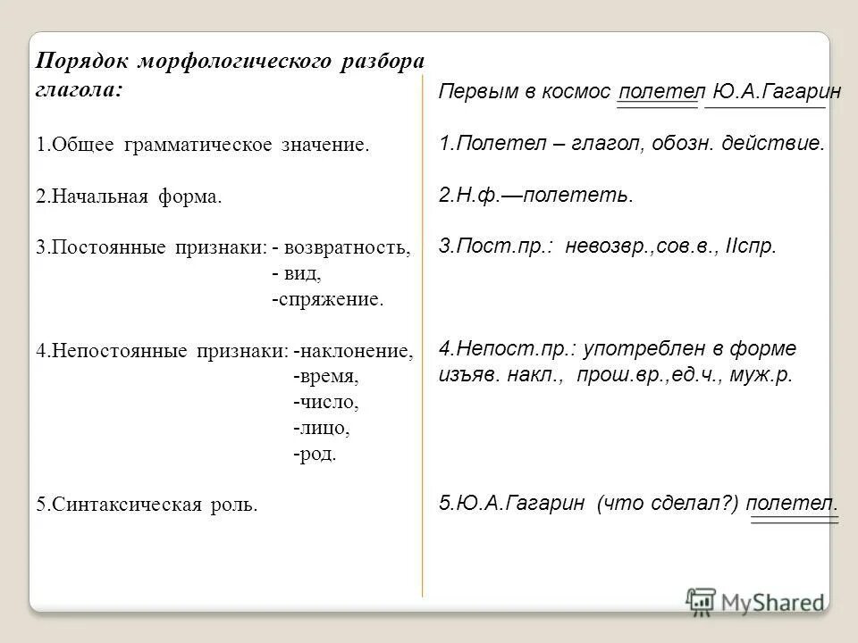 Морфологический разбор слова непостоянные. Порядок морфологического разбора глагола. Морфологический разбор глагола правило. Морфологический разбор глагола порядок разбора. Правила морфологического разбора глагола.