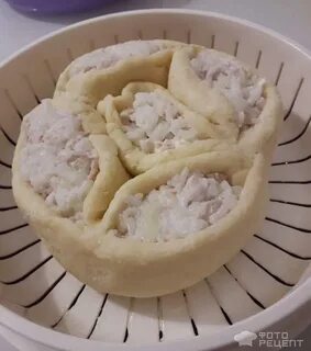 Манты из круглых лепешек