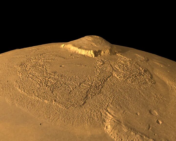 Самая высокая гора в солнечной системе находится. Гора Олимп на Марсе. Гора Олимп на Марсе высота. Вулкан Олимп на Марсе. Mount Olympus Марс.