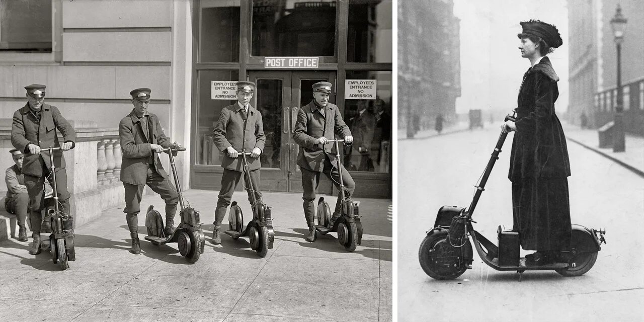 Autoped самокат 1900. Электросамокаты 1905 года. Электросамокаты Autoped 1917. 1 средство передвижения