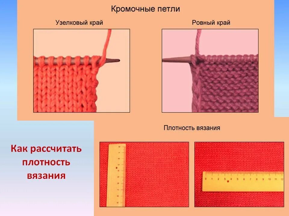 Кромочная петля. Лицевая кромочная петля. Красивые кромочные петли. Что такое кромочная петля в вязании.