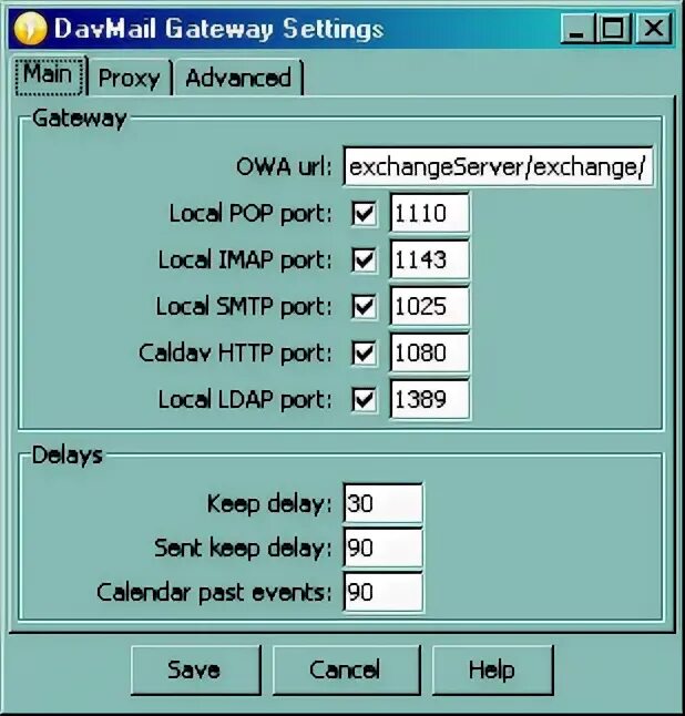 Gateway settings