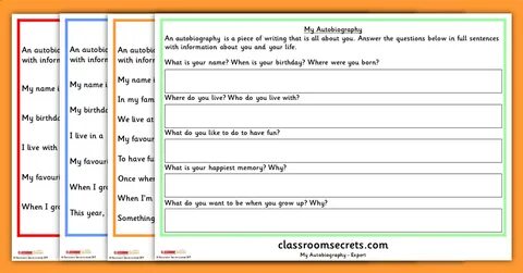 Biography of a writer 5 grade