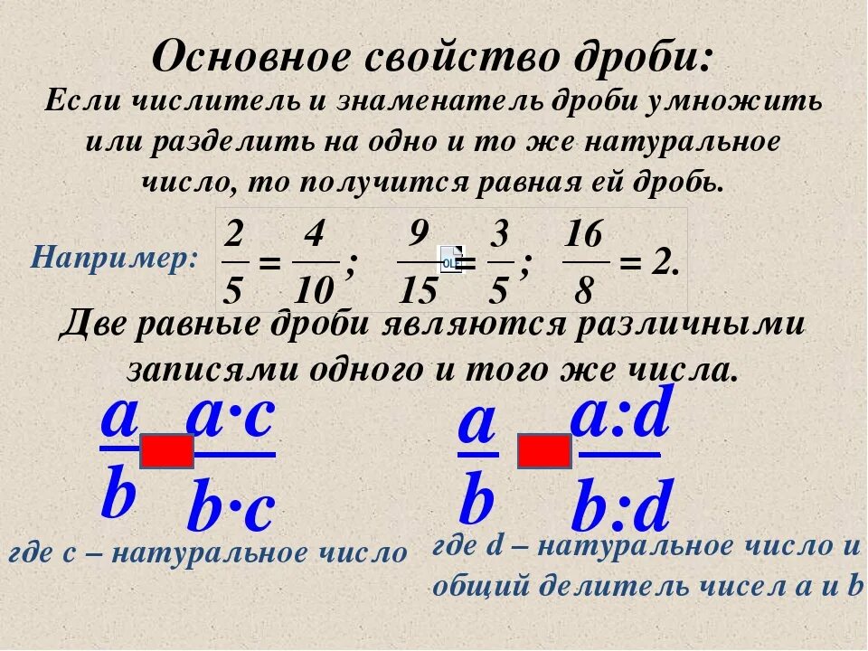 Можно ли разделить. Основное свойство дроби правило 6 кл. Основное свойство дроби 5 класс правило. Основное свойство дроби формула. Дроби 5 класс основное свойство дроби.