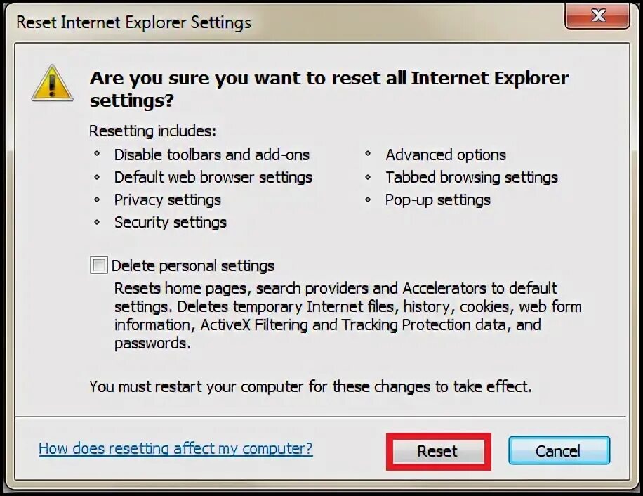 Сброс explorer. Сброс explorer