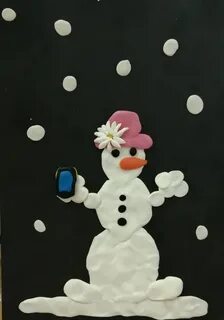 Снеговик из пластилина 1 класс