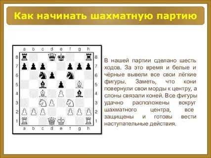 Начало в шахматах 6