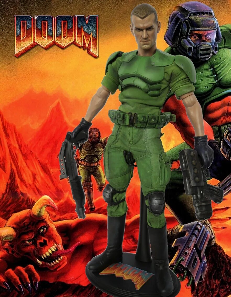 Custom doom. Doomguy figure.