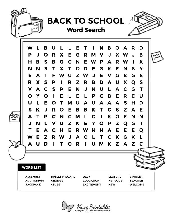 School objects Wordsearch. Back to School Wordsearch. School objects Wordsearch for Kids. Back to School Word search ответы.