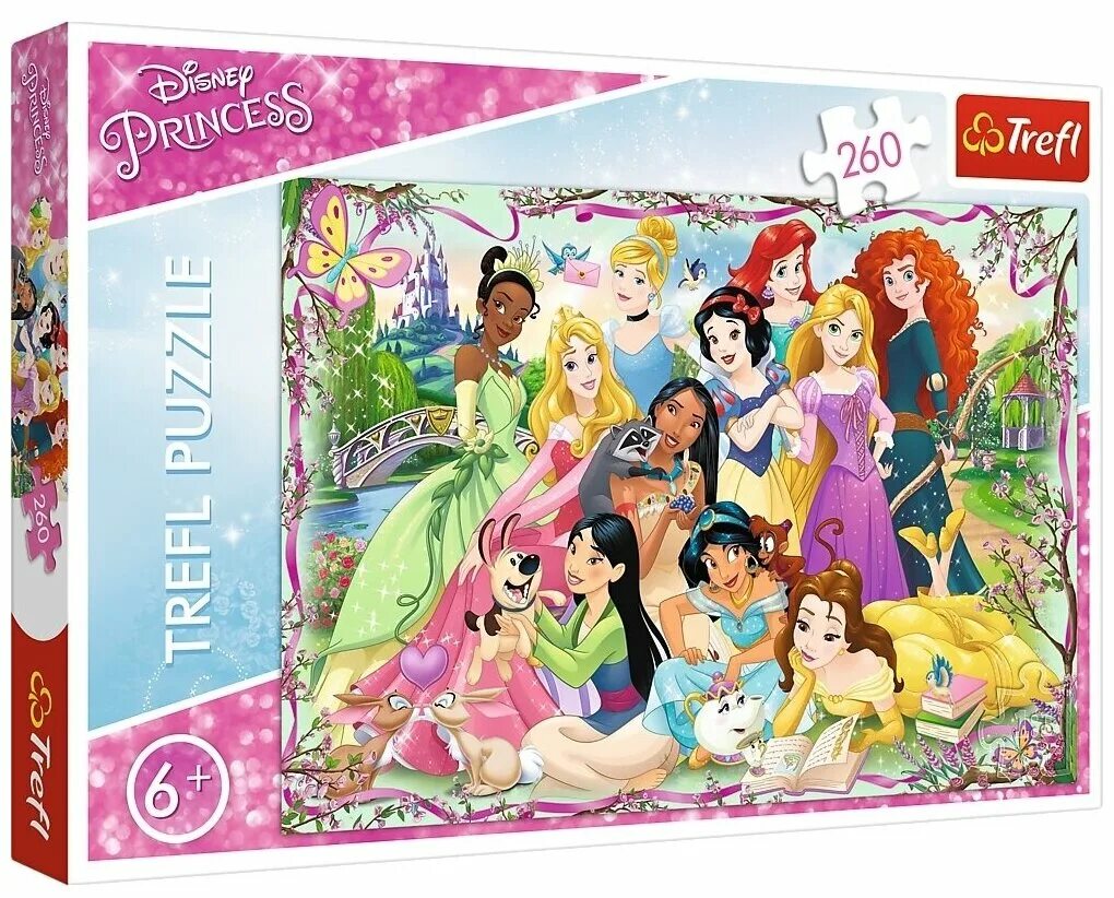 Цена диснея. Trefl Disney Princess 260. Пазлы Trefl 260. Пазлы Дисней 260 принцессы. Trefl Puzzle Disney.