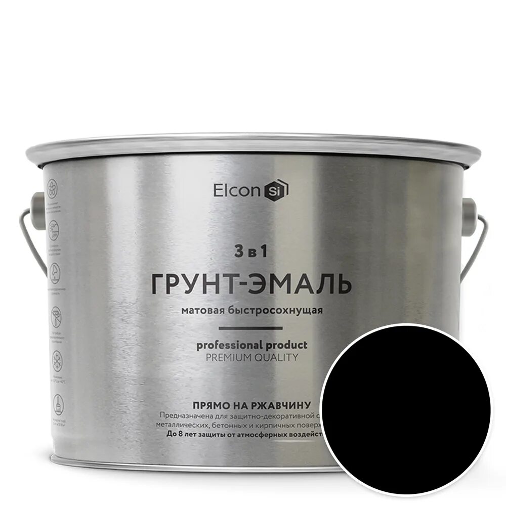 Грунт эмаль elcon 3в1 матовая. Грунт эмаль по ржавчине 3в1 элкон.