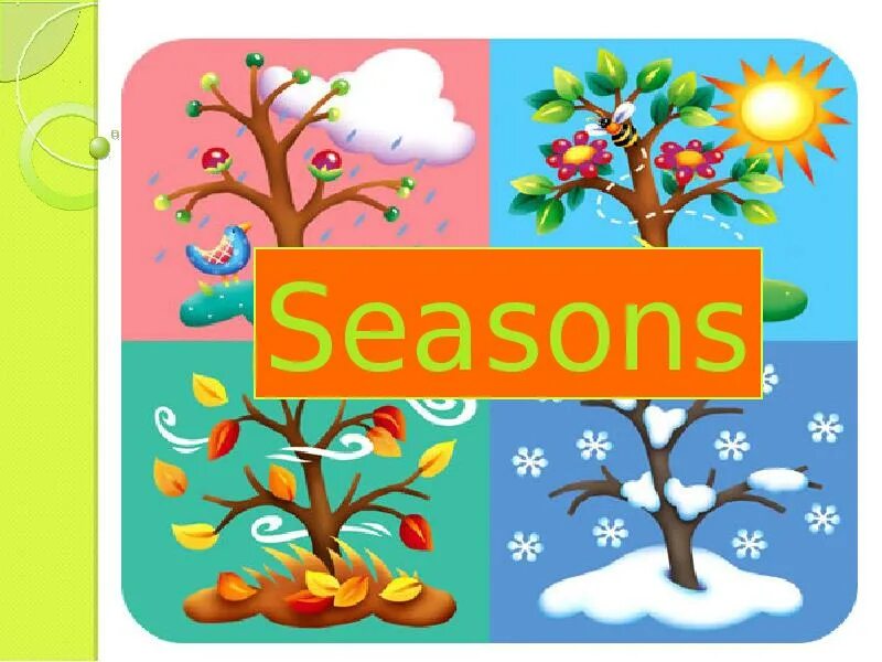 Английские песенки времена года. Тема Seasons and weather. Seasons для детей на английском. Карточки времена года. Урок на тему Seasons.