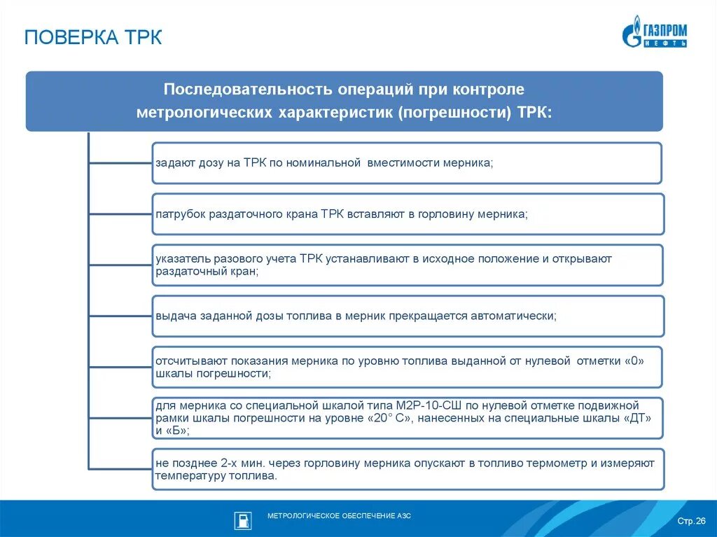 Последовательность операций контроля