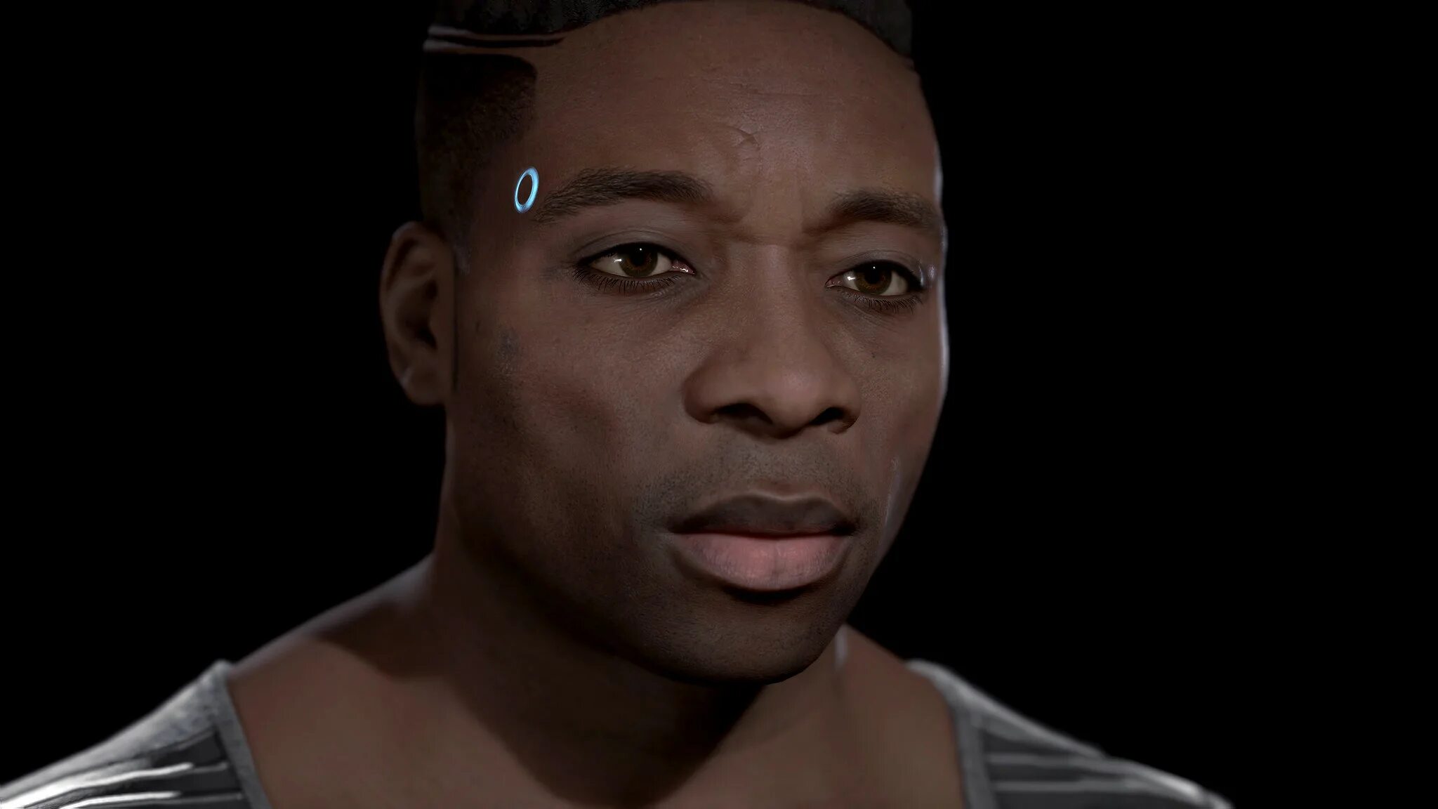 Лютер детройт рост. Detroit become human лютер. Коннор детройт допрос. Кэра и лютер. Лютер детройт.