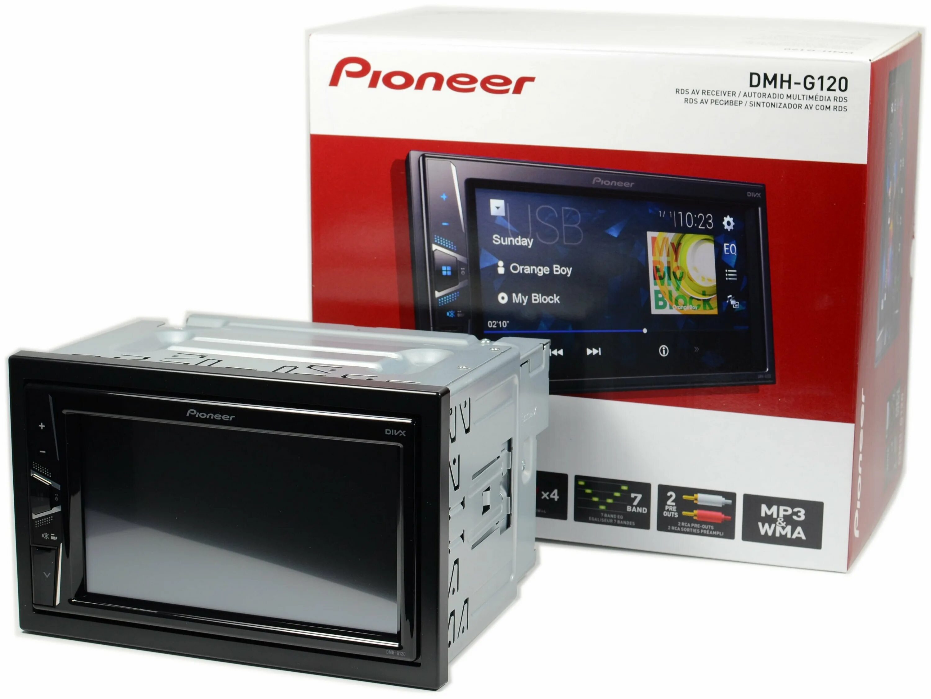 Автомагнитола pioneer отзыв. Автомагнитола Pioneer DMH-g120. Магнитола Пионер 2 din g120. Автомагнитола Pioneer 2 din.